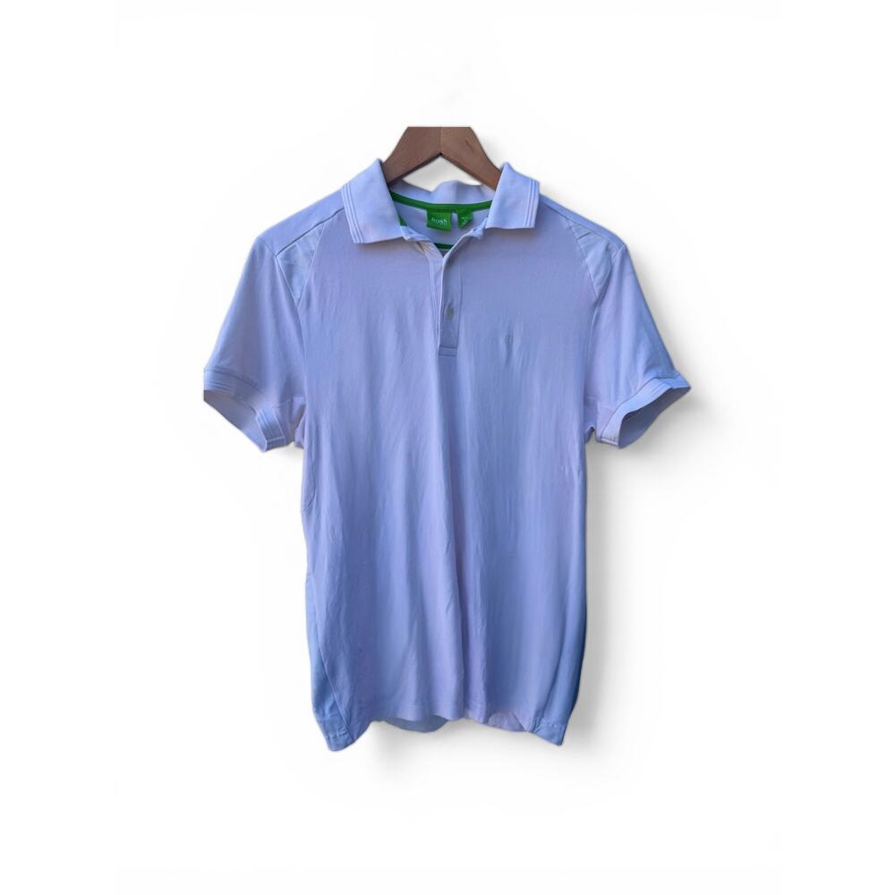 Hugo Boss Polo Shirt Mens Small White Short Sleeve Cotton